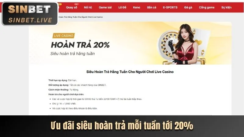 Nhiều bàn chơi live casino và phòng VIP tại open8808 nhà cái
